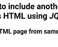 How to include another HTML file in an HTML file?