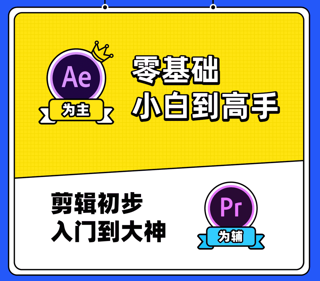 AE+PR高能秘籍课，剪辑初步入门到大神