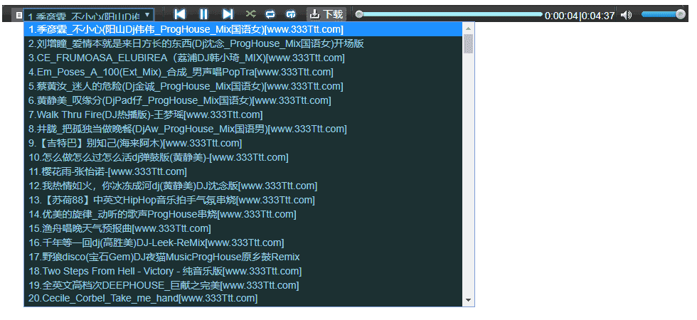 111ttt要听DJ舞曲网音乐播放器代码网站网页html特效代码