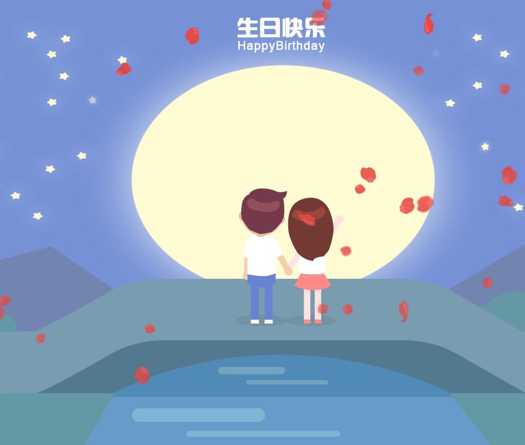 卡通人物表白/生日快乐网站源码html