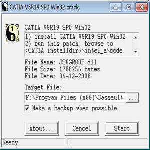 CATIA V5R19 SP5破解补丁 32/64位 免费版(附破解方法)