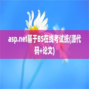 asp.net基于BS在线考试统(源代码+论文)