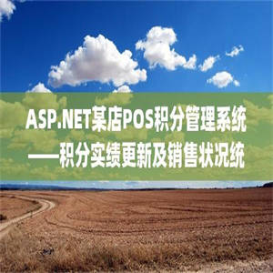 ASP.NET某店POS积分管理系统——积分实绩更新及销售状况统计(源代码+论文)