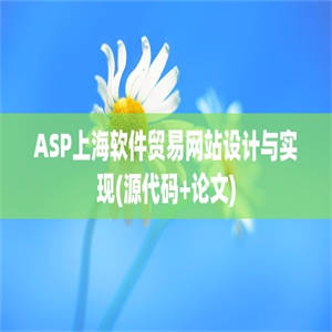 ASP上海软件贸易网站设计与实现(源代码+论文)