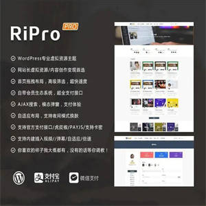 C225 wordpress主题_WordPress主题ripro8.7日主题去除授权版