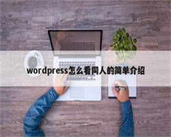 wordpress怎么看同人的简单介绍