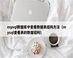 mysql数据库中查看数据表结构方法（mysql查看表的数据结构）