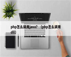 php怎么调用java？（php怎么调用dll）