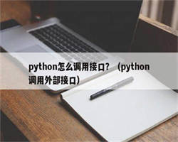 python怎么调用接口？（python调用外部接口）