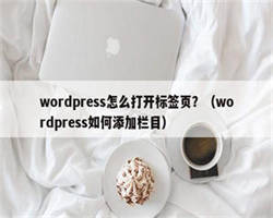 wordpress怎么打开标签页？（wordpress如何添加栏目）