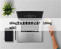 zblog怎么查看搜索记录？（zblogwiki）