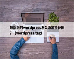 最新版的wordpress怎么添加特征图？（wordpress tag）