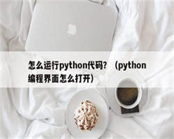 怎么运行python代码？（python编程界面怎么打开）