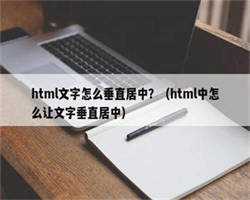 html文字怎么垂直居中？（html中怎么让文字垂直居中）