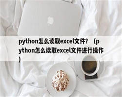 python怎么读取excel文件？（python怎么读取excel文件进行操作）