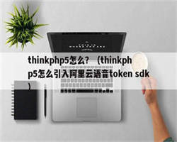 thinkphp5怎么？（thinkphp5怎么引入阿里云语音token sdk）