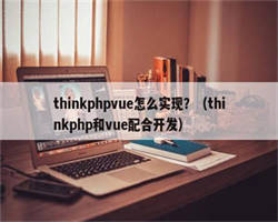 thinkphpvue怎么实现？（thinkphp和vue配合开发）