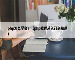 php怎么学会？（php教程从入门到精通）